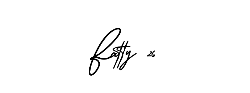 How to make Fatty 26 name signature. Use AmerikaSignatureDemo-Regular style for creating short signs online. This is the latest handwritten sign. Fatty 26 signature style 3 images and pictures png